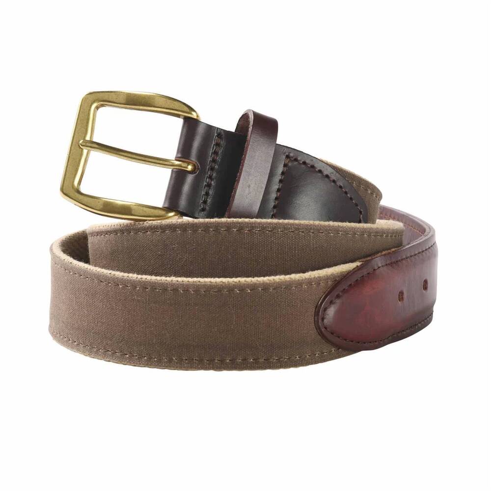 NEW DUCK HEAD men's waxed canvas belt in brown